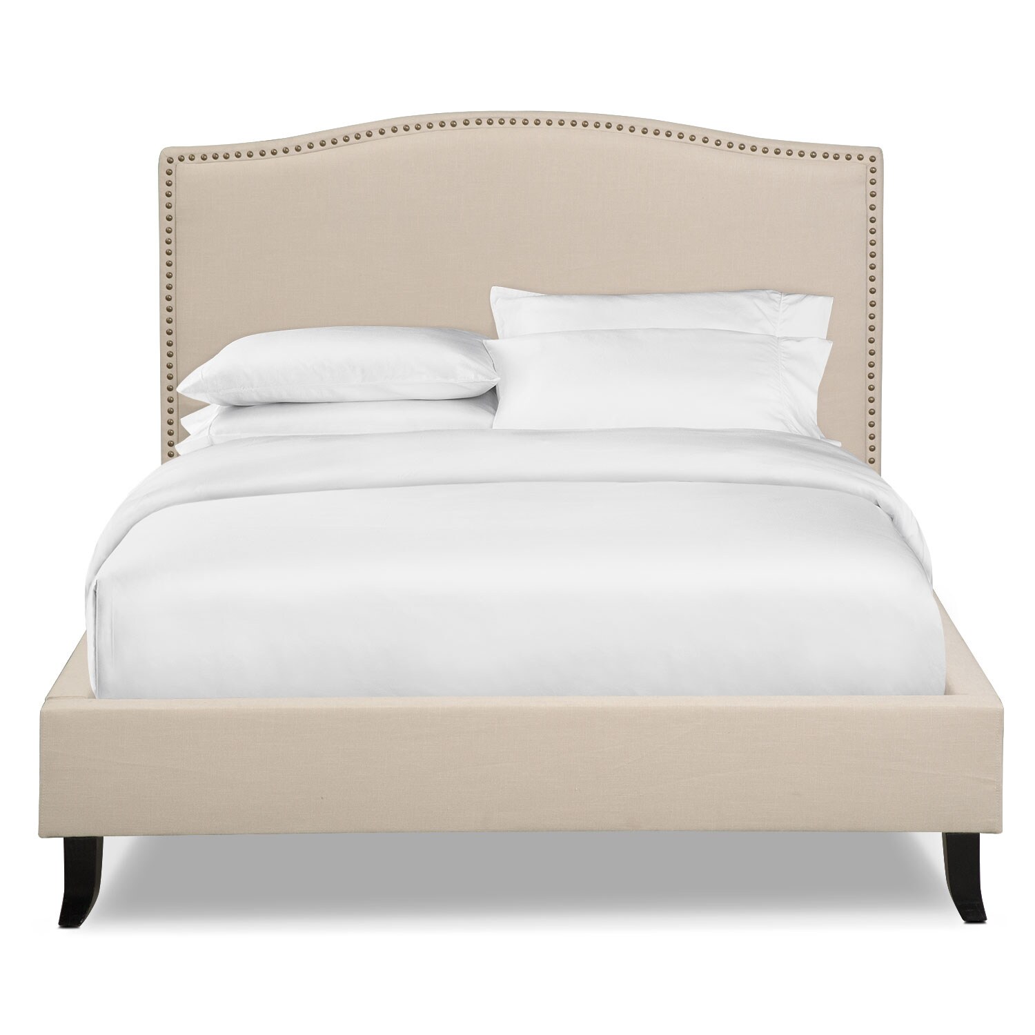 Aubrey King Upholstered Bed Sand Value City Furniture